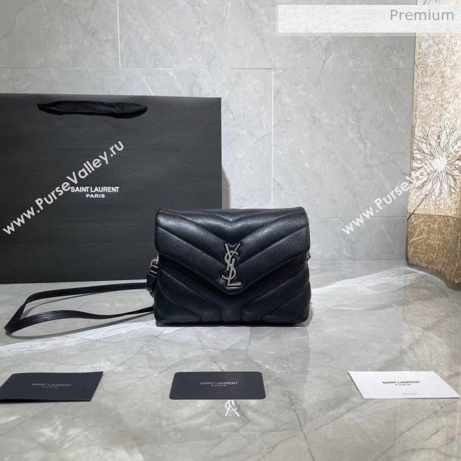 Saint Laurent LOULOU TOY Bag IN MATELASSÉ "Y" Leather 467072 Black/Silver 2020 (MH-20051317)