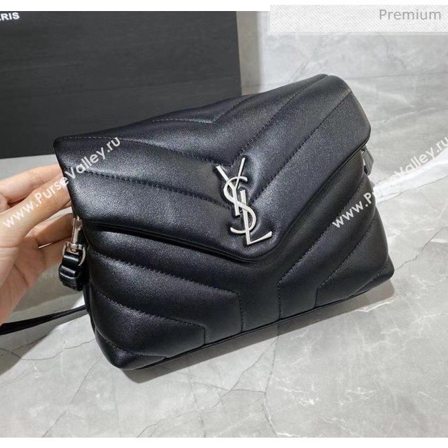 Saint Laurent LOULOU TOY Bag IN MATELASSÉ "Y" Leather 467072 Black/Silver 2020 (MH-20051317)