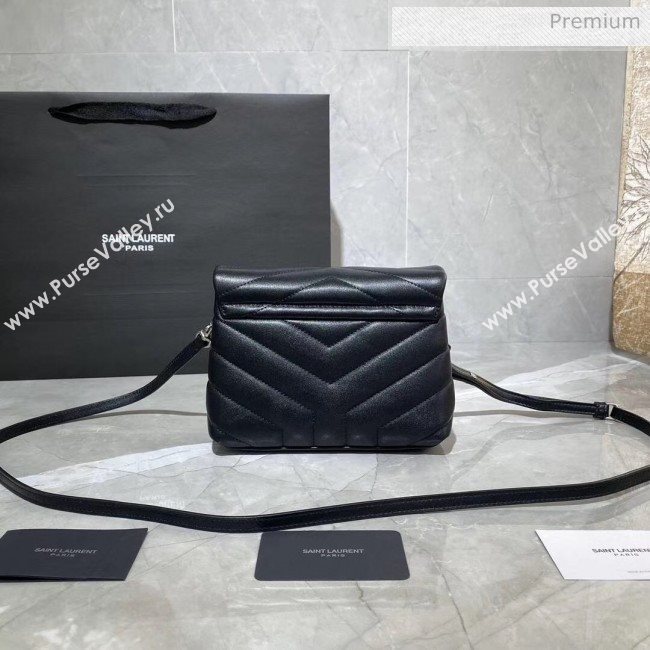 Saint Laurent LOULOU TOY Bag IN MATELASSÉ "Y" Leather 467072 Black/Silver 2020 (MH-20051317)