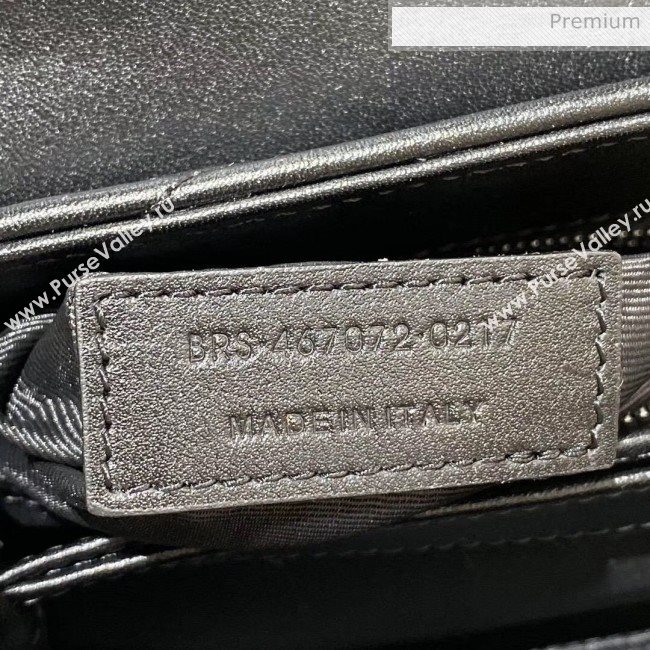 Saint Laurent LOULOU TOY Bag IN MATELASSÉ "Y" Leather 467072 Black/Silver 2020 (MH-20051317)