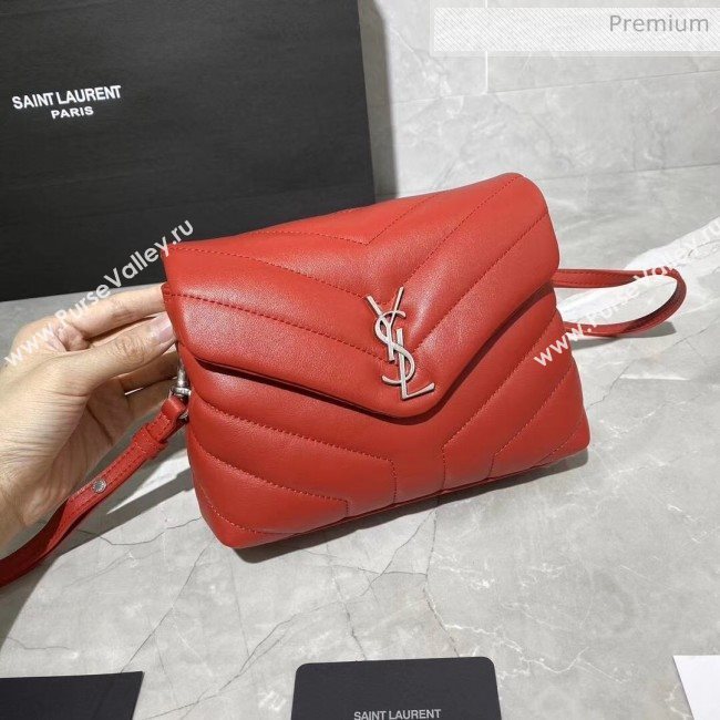 Saint Laurent LOULOU TOY Bag IN MATELASSÉ "Y" Leather 467072 Red 2020 (MH-20051316)