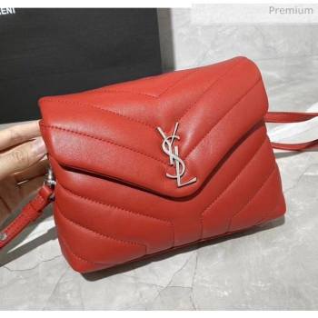 Saint Laurent LOULOU TOY Bag IN MATELASSÉ "Y" Leather 467072 Red 2020 (MH-20051316)