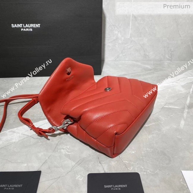 Saint Laurent LOULOU TOY Bag IN MATELASSÉ "Y" Leather 467072 Red 2020 (MH-20051316)