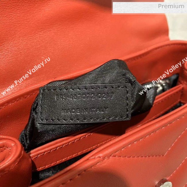 Saint Laurent LOULOU TOY Bag IN MATELASSÉ "Y" Leather 467072 Red 2020 (MH-20051316)