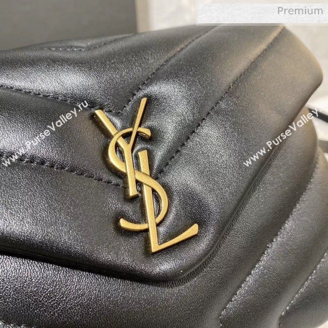 Saint Laurent LOULOU TOY Bag IN MATELASSÉ "Y" Leather 467072 Black/Gold 2020 (MH-20051318)