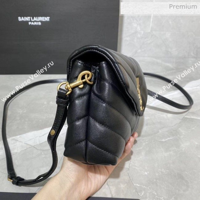 Saint Laurent LOULOU TOY Bag IN MATELASSÉ "Y" Leather 467072 Black/Gold 2020 (MH-20051318)