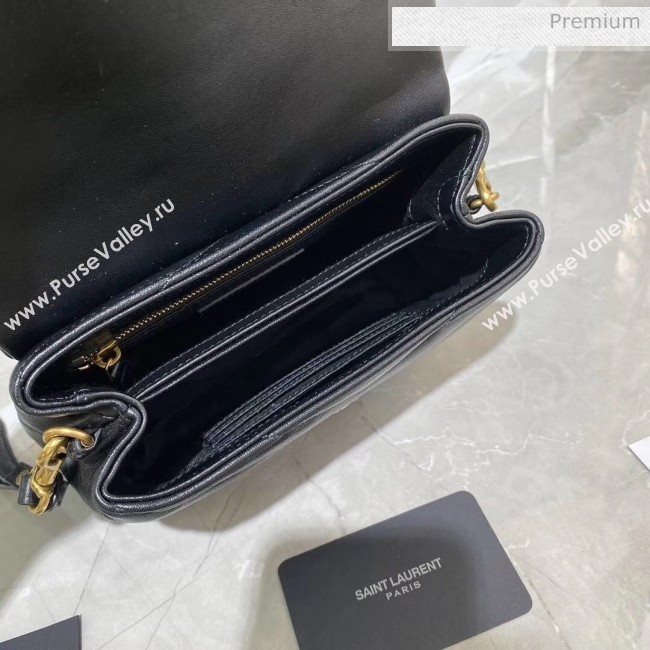 Saint Laurent LOULOU TOY Bag IN MATELASSÉ "Y" Leather 467072 Black/Gold 2020 (MH-20051318)