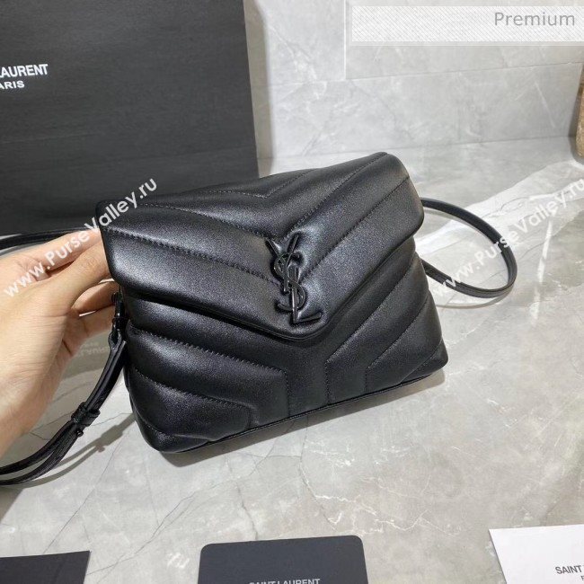 Saint Laurent LOULOU TOY Bag IN MATELASSÉ "Y" Leather 467072 Black 2020 (MH-20051319)