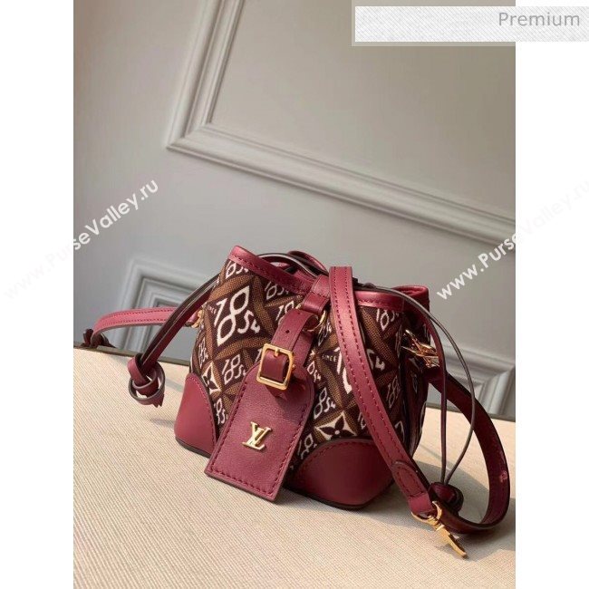 Louis Vuitton Monogram Print Canvas Mini Bucket Bag M69973 Burgundy 2020 (K-20051323)