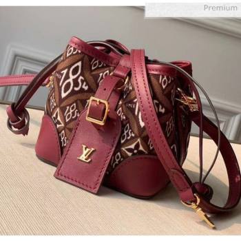 Louis Vuitton Monogram Print Canvas Mini Bucket Bag M69973 Burgundy 2020 (K-20051323)