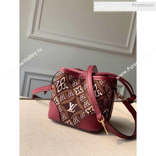 Louis Vuitton Monogram Print Canvas Mini Bucket Bag M69973 Burgundy 2020 (K-20051323)
