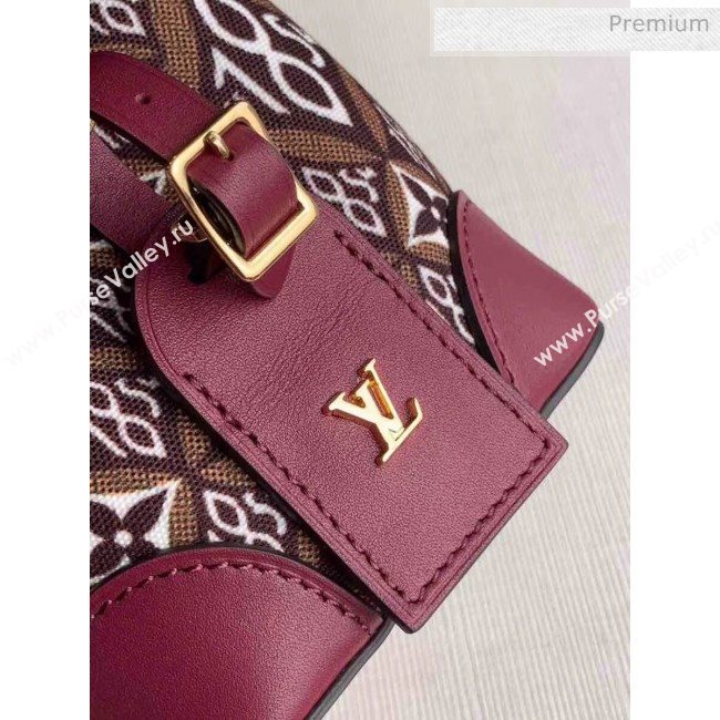 Louis Vuitton Monogram Print Canvas Mini Bucket Bag M69973 Burgundy 2020 (K-20051323)