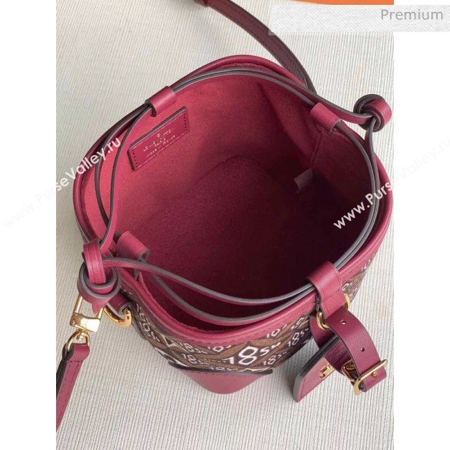 Louis Vuitton Monogram Print Canvas Mini Bucket Bag M69973 Burgundy 2020 (K-20051323)