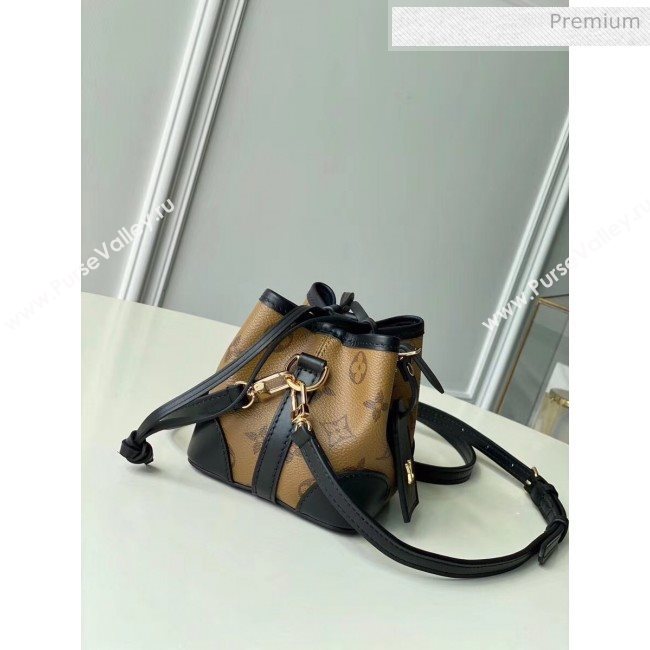 Louis Vuitton Monogram Canvas Mini Bucket Bag M57100 Black/Brown 2020 (K-20051325)