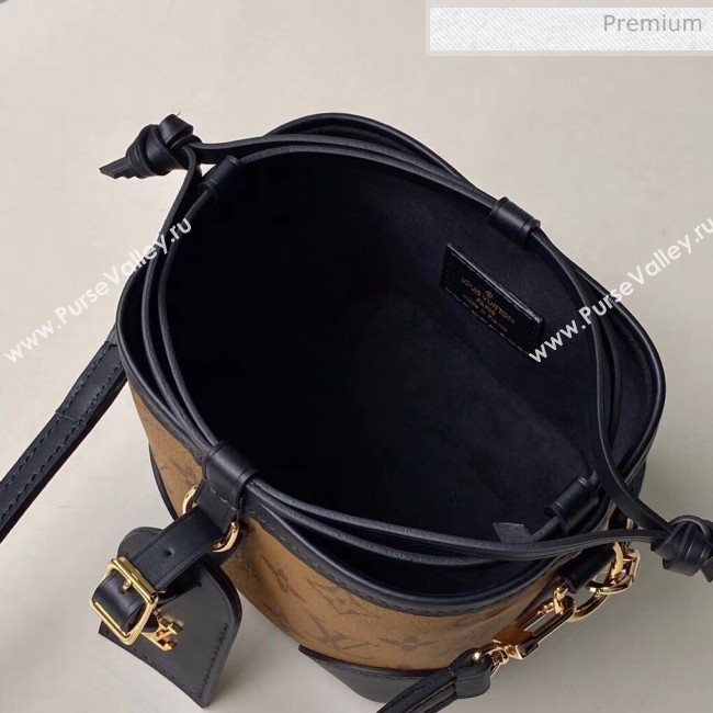 Louis Vuitton Monogram Canvas Mini Bucket Bag M57100 Black/Brown 2020 (K-20051325)