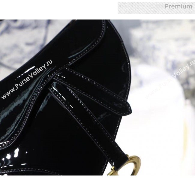 Dior Mini Saddle Bag in Patent Calfskin Black 2020 (XXG-20051334)