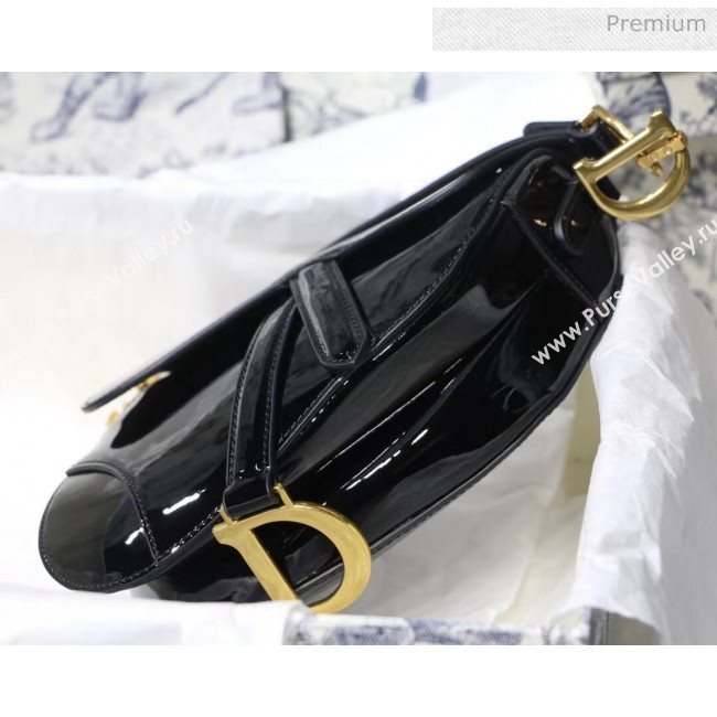 Dior Mini Saddle Bag in Patent Calfskin Black 2020 (XXG-20051334)