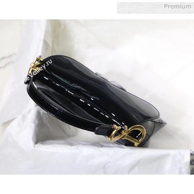 Dior Mini Saddle Bag in Patent Calfskin Black 2020 (XXG-20051334)