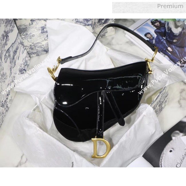 Dior Saddle Bag in Patent Calfskin Black 2020 (XXG-20051335)