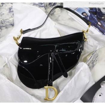 Dior Saddle Bag in Patent Calfskin Black 2020 (XXG-20051335)