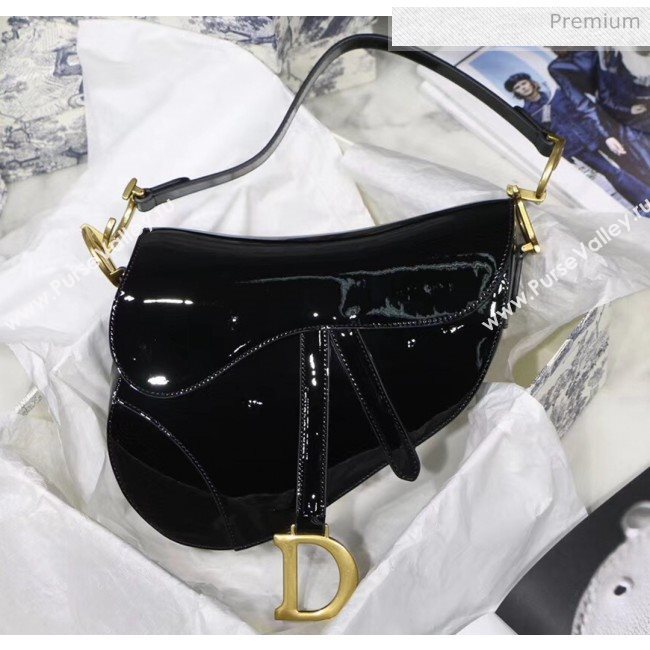 Dior Saddle Bag in Patent Calfskin Black 2020 (XXG-20051335)