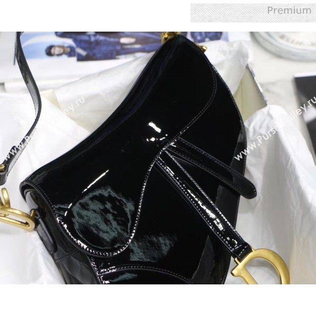 Dior Saddle Bag in Patent Calfskin Black 2020 (XXG-20051335)