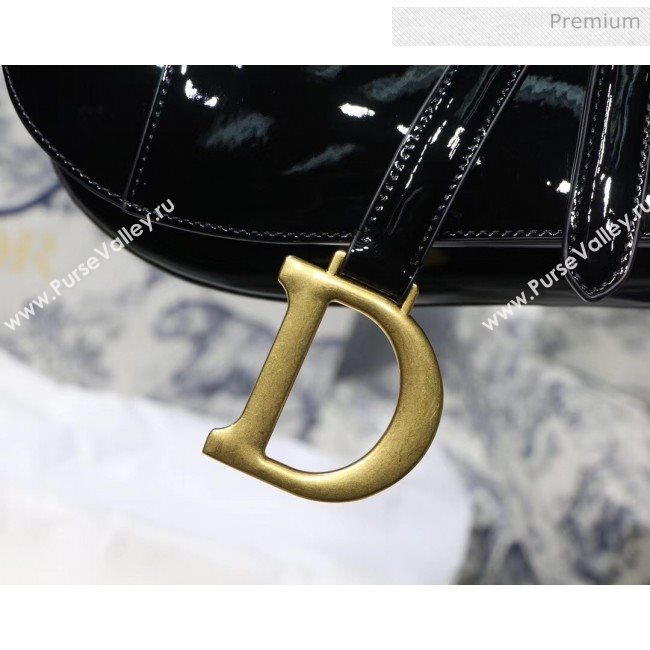 Dior Saddle Bag in Patent Calfskin Black 2020 (XXG-20051335)
