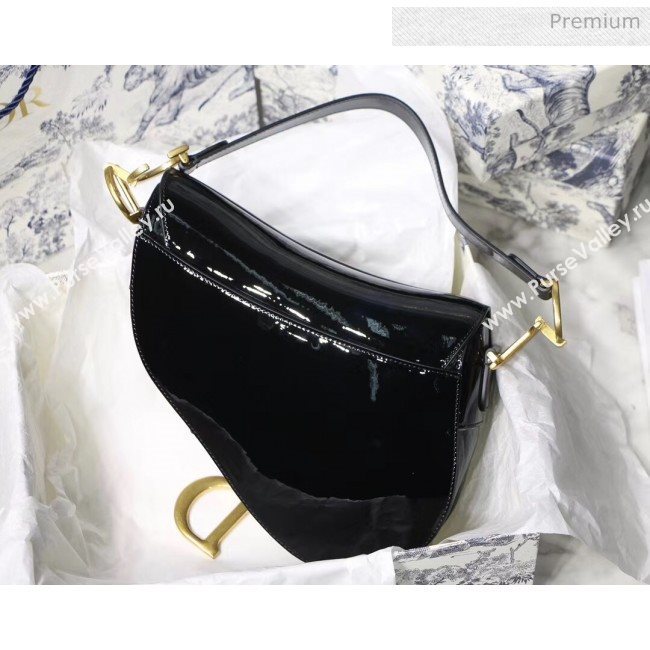 Dior Saddle Bag in Patent Calfskin Black 2020 (XXG-20051335)