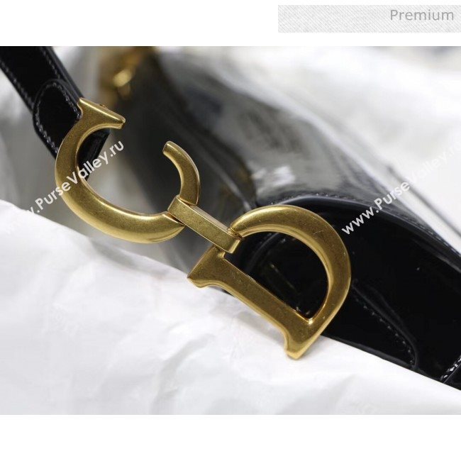 Dior Saddle Bag in Patent Calfskin Black 2020 (XXG-20051335)