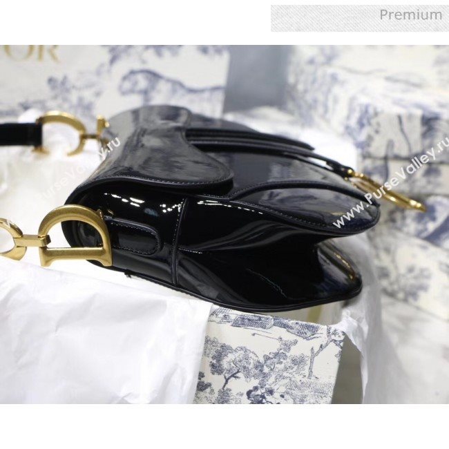 Dior Saddle Bag in Patent Calfskin Black 2020 (XXG-20051335)