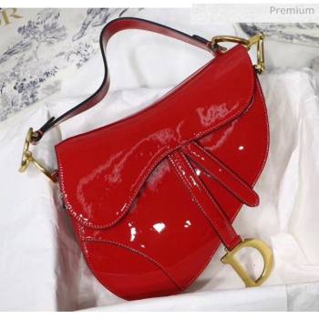 Dior Saddle Bag in Patent Calfskin Red 2020 (XXG-20051337)