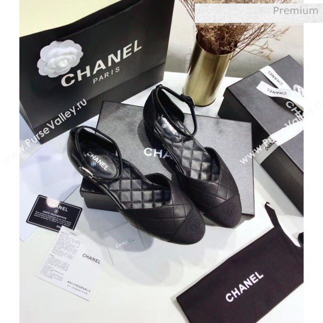 Chanel Mary Janes Ballerina G36048 in Calfskin & Grosgrain Black 2020 (JC-20051428)