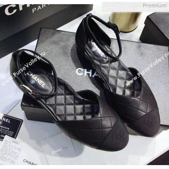 Chanel Mary Janes Ballerina G36048 in Calfskin & Grosgrain Black 2020 (JC-20051428)