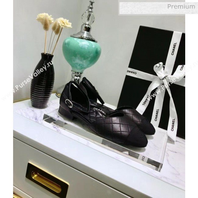 Chanel Mary Janes Ballerina G36048 in Calfskin & Grosgrain Black 2020 (JC-20051428)