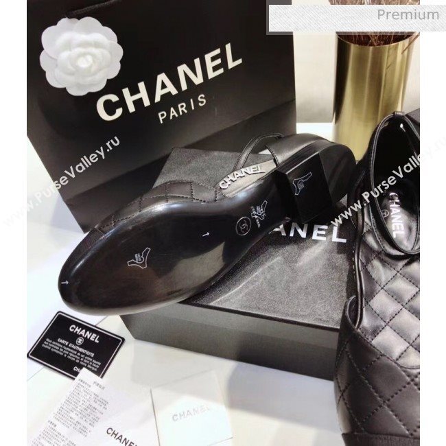 Chanel Mary Janes Ballerina G36048 in Calfskin & Grosgrain Black 2020 (JC-20051428)