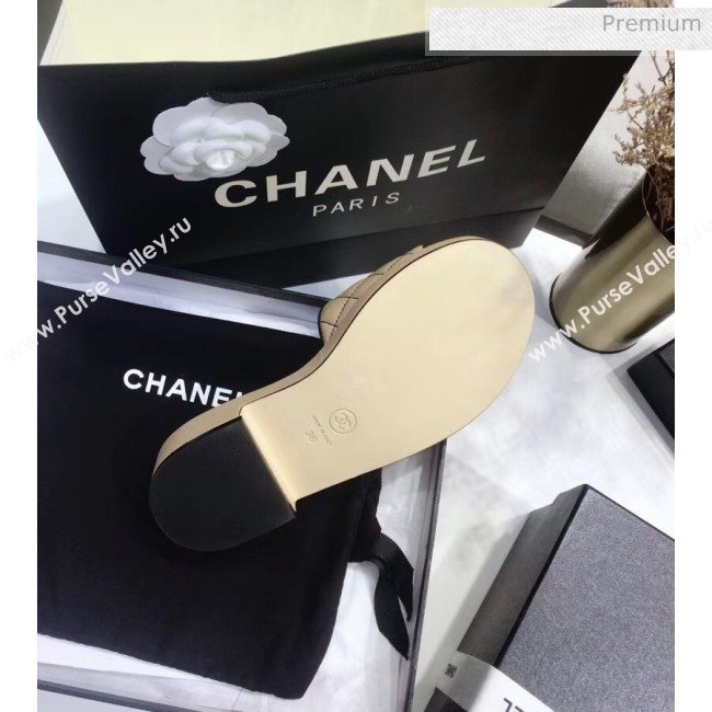Chanel Quilting Lambskin Mules Sandals G35903 Apricot 2020 (JC-20051430)