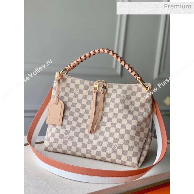 Louis Vuitton Damier Azur Canvas BEAUBOURG Hobo Mini Bag M55090 White 2020 (K-20051817)