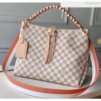 Louis Vuitton Damier Azur Canvas BEAUBOURG Hobo Mini Bag M55090 White 2020 (K-20051817)