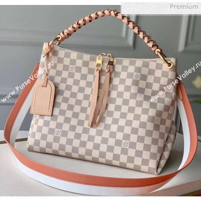 Louis Vuitton Damier Azur Canvas BEAUBOURG Hobo Mini Bag M55090 White 2020 (K-20051817)