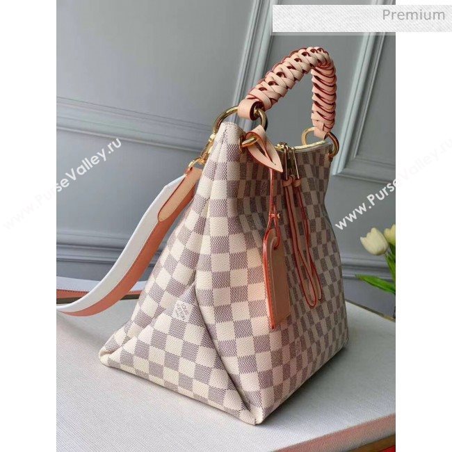 Louis Vuitton Damier Azur Canvas BEAUBOURG Hobo Mini Bag M55090 White 2020 (K-20051817)