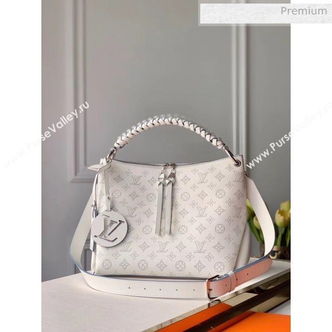 Louis Vuitton Mahina Perforated Calfskin BEAUBOURG Hobo MM Bag M56201 White 2020 (K-20051316)