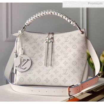 Louis Vuitton Mahina Perforated Calfskin BEAUBOURG Hobo MM Bag M56201 White 2020 (K-20051316)