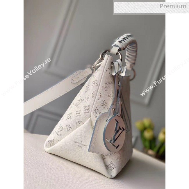 Louis Vuitton Mahina Perforated Calfskin BEAUBOURG Hobo MM Bag M56201 White 2020 (K-20051316)