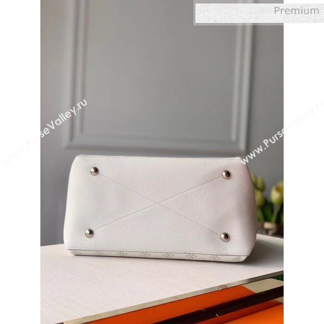 Louis Vuitton Mahina Perforated Calfskin BEAUBOURG Hobo MM Bag M56201 White 2020 (K-20051316)