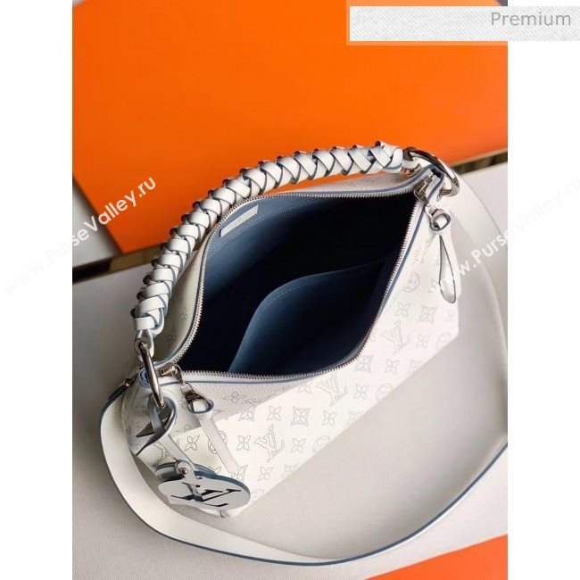 Louis Vuitton Mahina Perforated Calfskin BEAUBOURG Hobo MM Bag M56201 White 2020 (K-20051316)