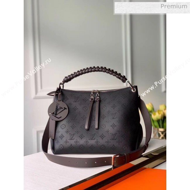 Louis Vuitton Mahina Perforated Calfskin BEAUBOURG Hobo MM Bag M56073 Black 2020 (K-20051820)