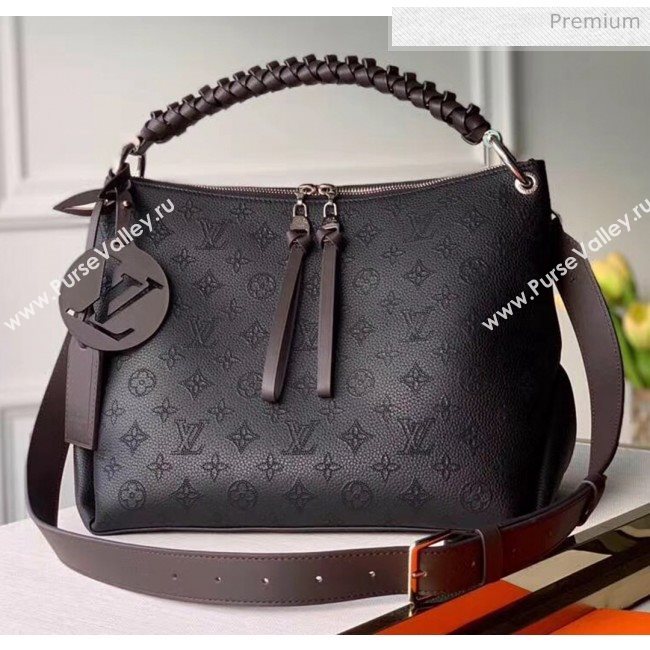 Louis Vuitton Mahina Perforated Calfskin BEAUBOURG Hobo MM Bag M56073 Black 2020 (K-20051820)