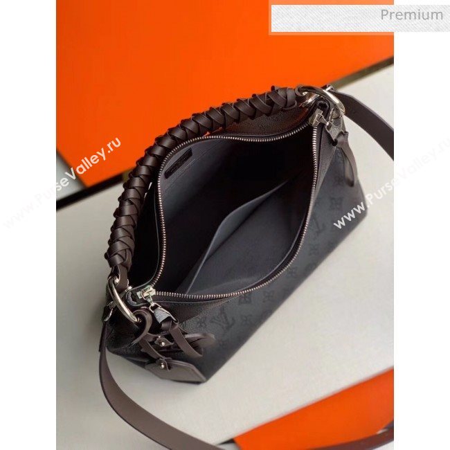 Louis Vuitton Mahina Perforated Calfskin BEAUBOURG Hobo MM Bag M56073 Black 2020 (K-20051820)