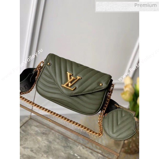 Louis Vuitton Multi Pochette New Wave Shoulder Bag M56471 Army Green 2020 (K-20051919)