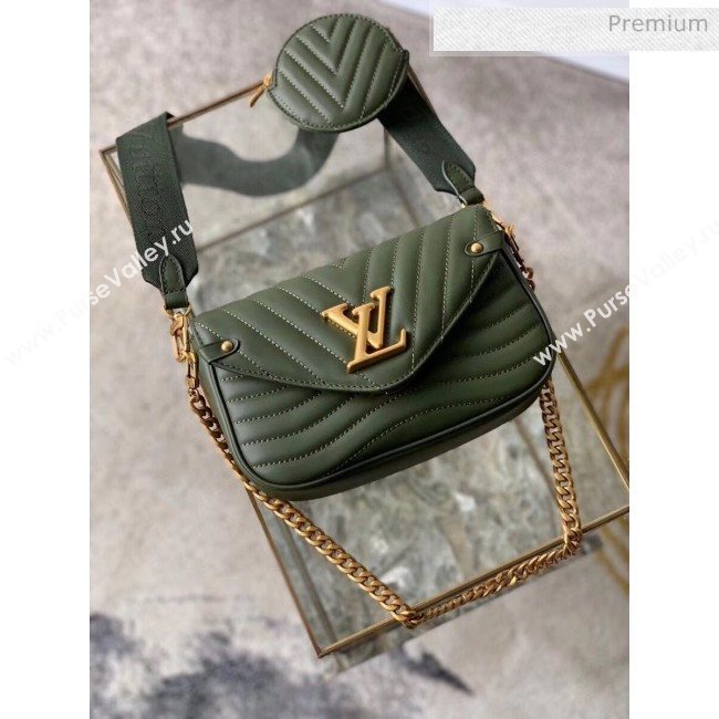 Louis Vuitton Multi Pochette New Wave Shoulder Bag M56471 Army Green 2020 (K-20051919)